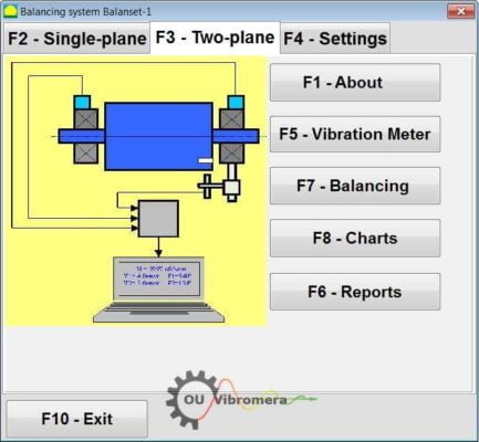 interface of the device program for dynamic balancing.