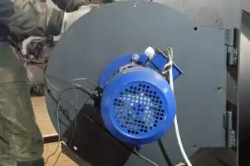 Fan balancing with a portable balancer, Balanset-1A vibration analyzer.