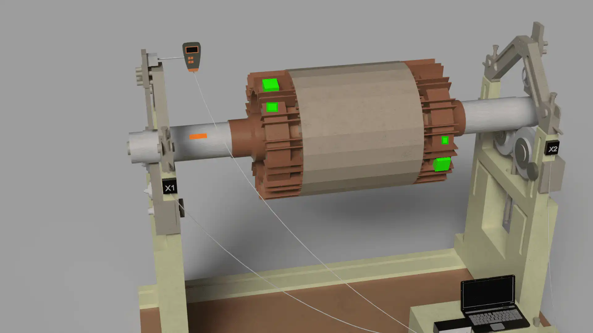Field rotor balancing guide using Balanset-1A